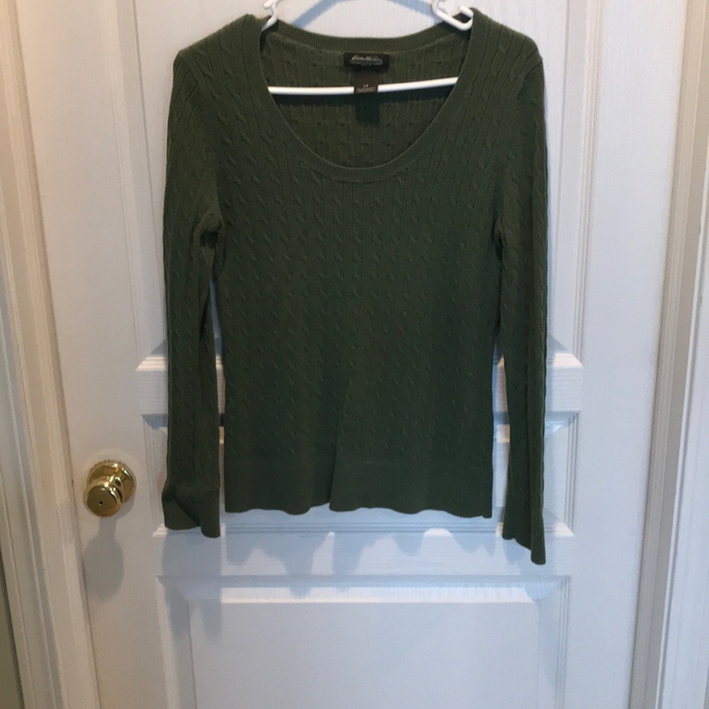 Eddie Bauer size large green ladies sweater